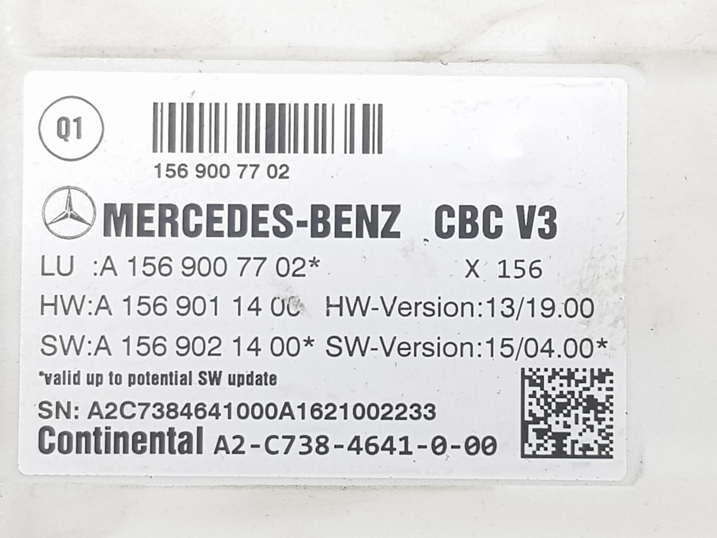 MERCEDES-BENZ CLA-Class C117 (2013-2016) Autres unités de contrôle A1569007702, A1569007702 19926249