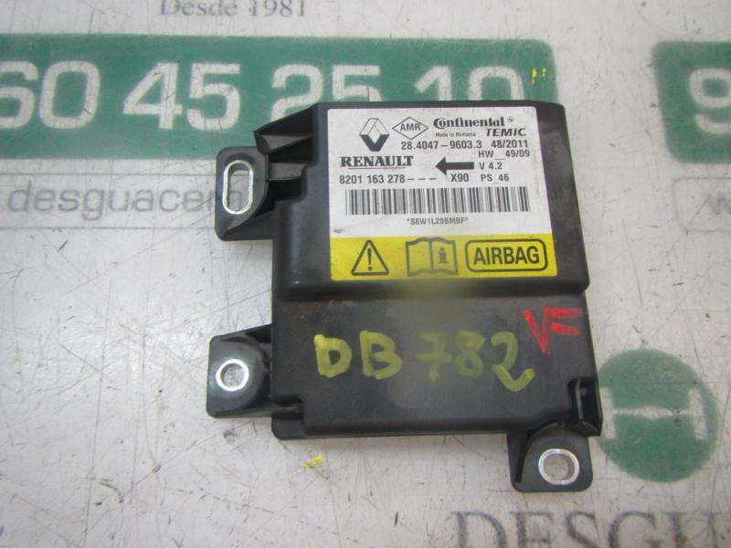 Boîtier air bag K9K 8201163278 de Dacia Sandero (bs_) 2008-2013 68 CV con 124519 km