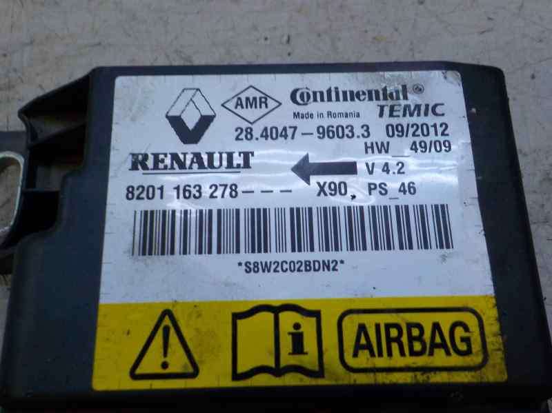 Boîtier air bag K9K 8201163278 de Dacia Sandero (bs_) 2008-2013 88 CV con 83619 km - pieza usada