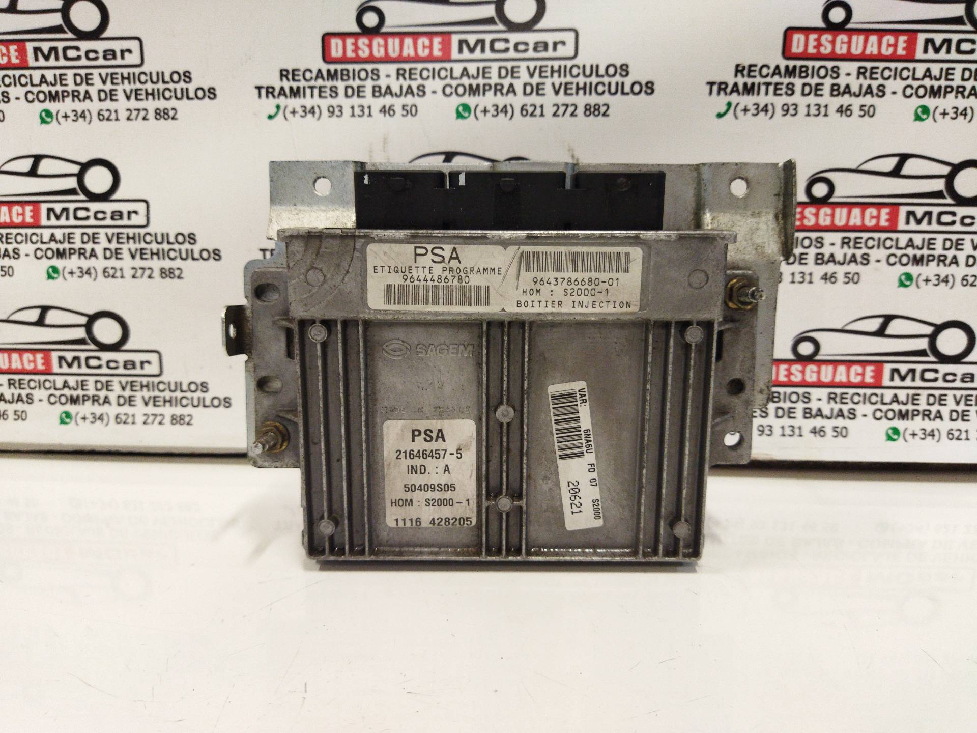 Centralita motor uce 9644486780 de Citroen Xsara picasso (n68) 1999-2011 116 CV