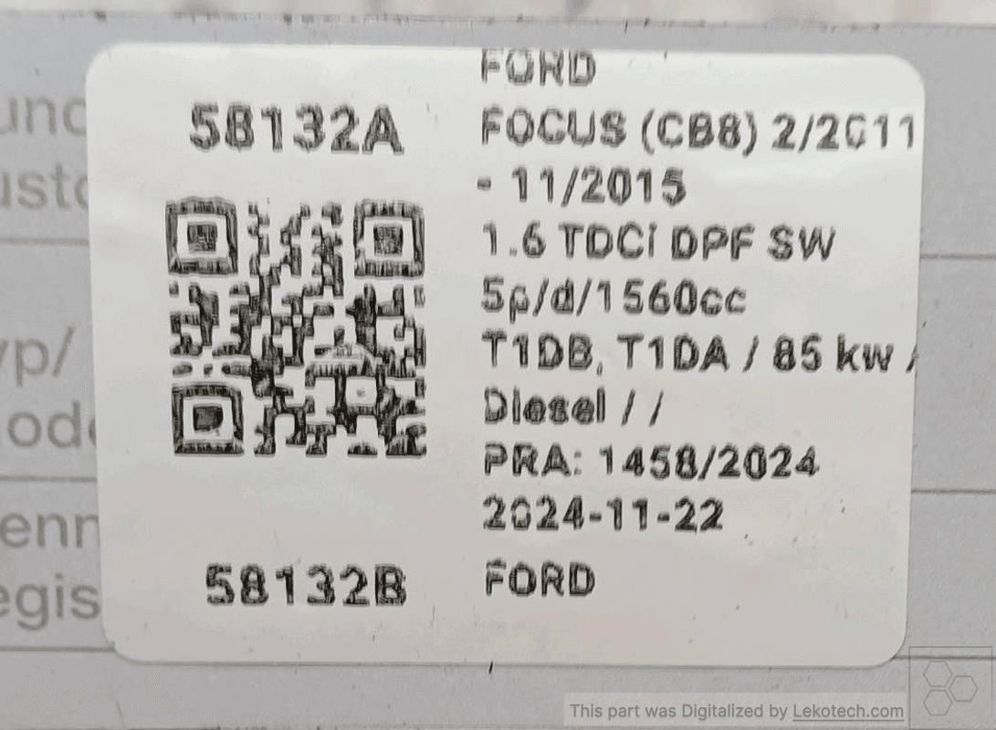 Motor de arranque T1DB, T1DA 1469712 de Ford Focus iii turnier 2010-2015 - pieza usada