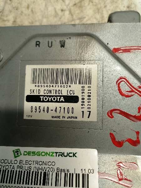Module électronique 1NZ-FE 8954047100 de Toyota Prius liftback (_w2_) 2003-2009 112 CV con 212880 km - pieza usada