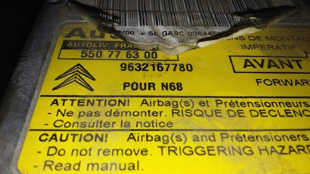 Centralita airbag RHY 9632167780 de Citroen Xsara picasso (n68) 1999-2011 90 CV - pieza usada