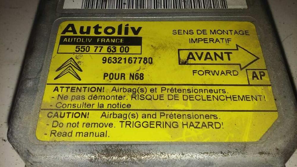 Centralita airbag NFZ 9632167780 de Citroen Xsara picasso (n68) 1999-2011 88 CV - pieza usada