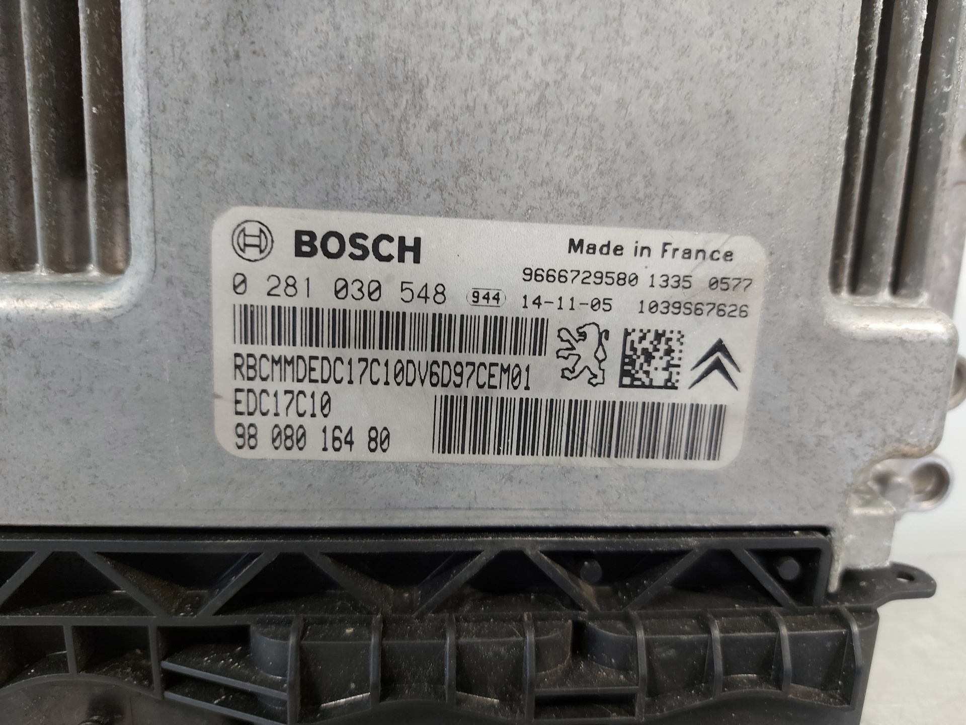 CITROËN C4 Picasso 2 generation (2013-2018) Engine Control Unit ECU 9808016480 26411326