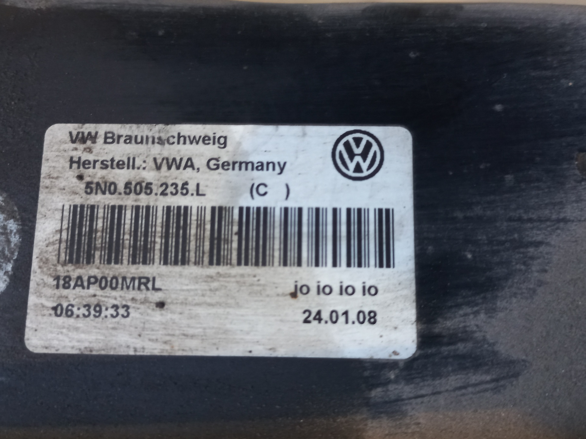 VOLKSWAGEN Passat B6 (2005-2010) Galinis tiltas 5N0505235L 24892707