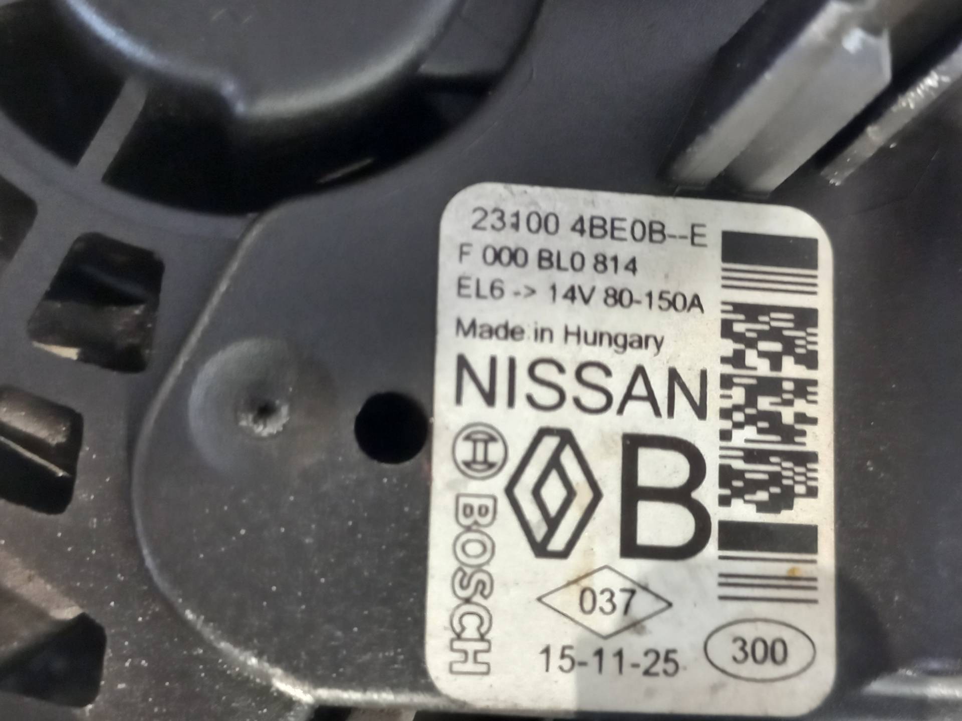 NISSAN Qashqai 2 generation (2013-2023) Генератор 231004BE0B 26410980