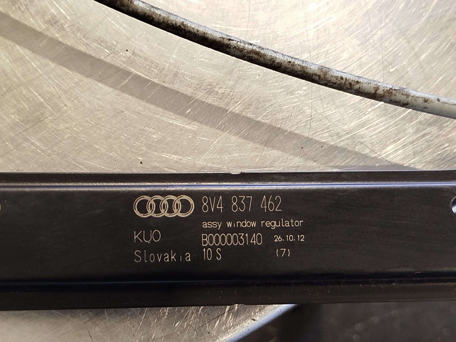 AUDI A3 8V (2012-2020) Vindusregulator foran høyre dør 8V4837462 24891643