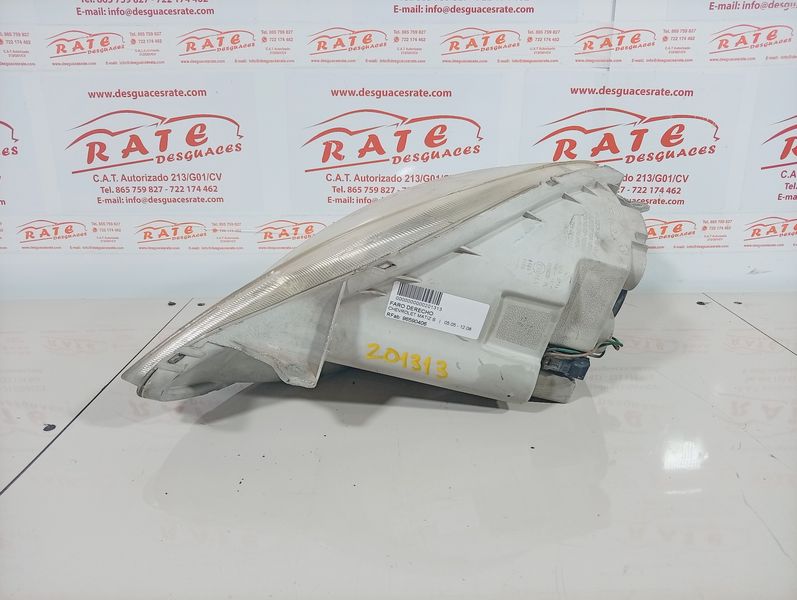 Faro derecho B10S1 96590406 de Chevrolet Matiz 2005-2011 67 CV / 49 KW CV - pieza usada