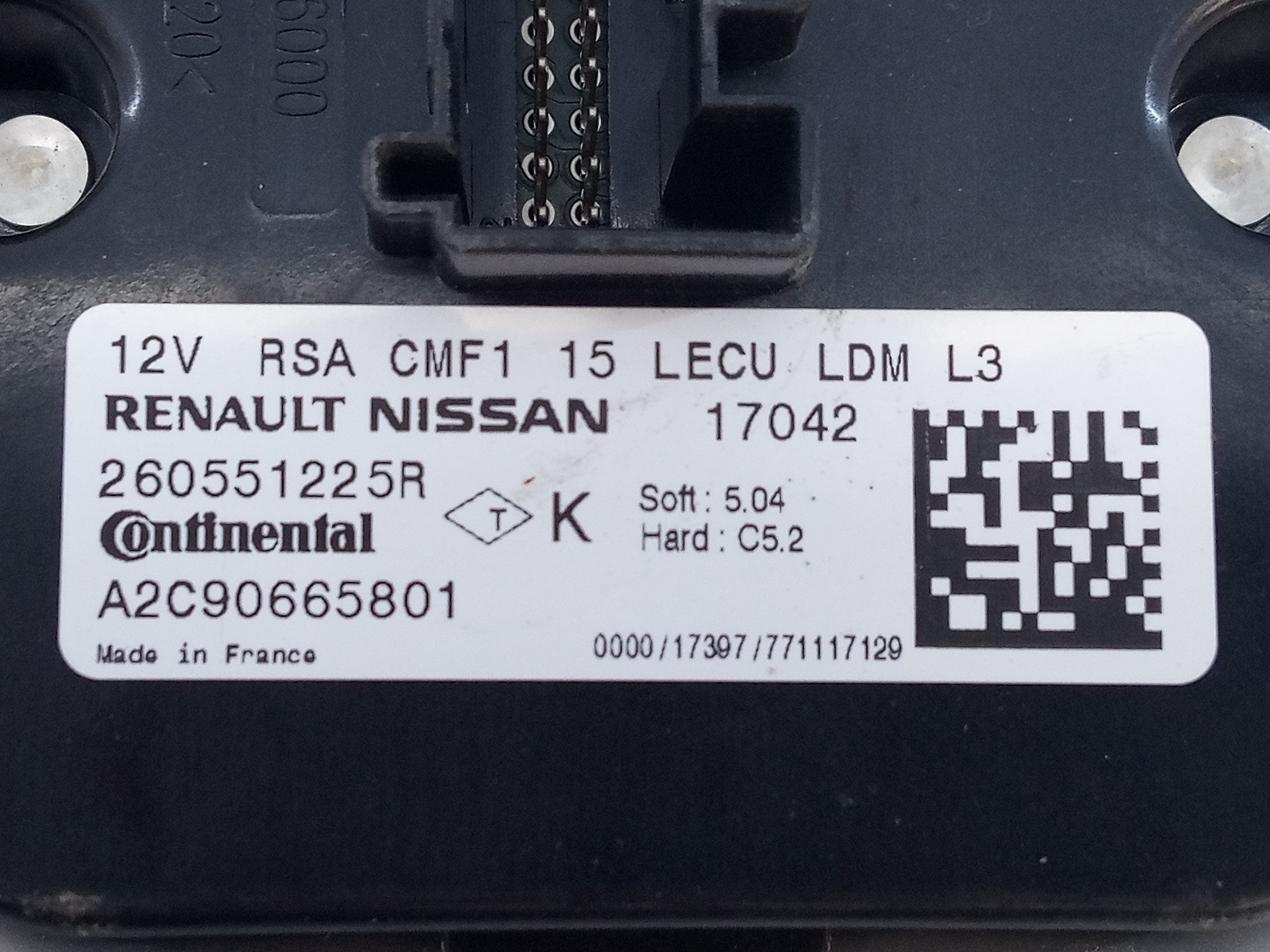 RENAULT Clio 3 generation (2005-2012) Ksenona bloks 260551225R, E2-A3-13-2 23297530