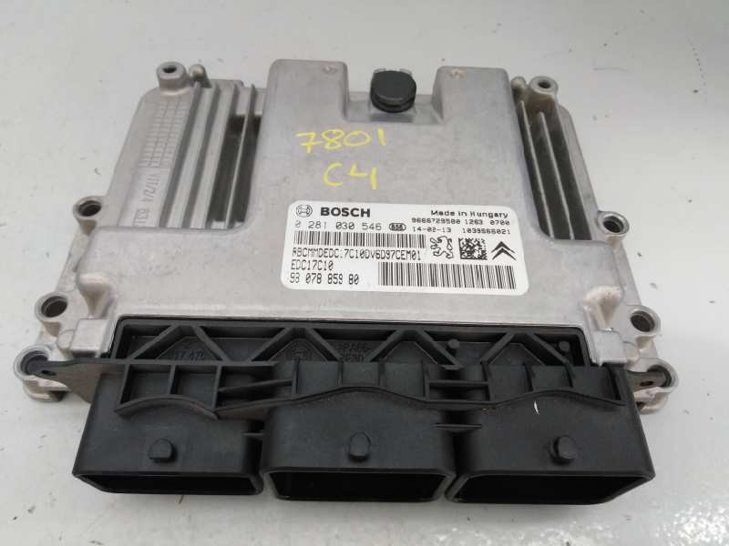 Centralita motor uce 9HP 0281030546 de Citroen C4 lim. 2010-2018 92 CV con 135600 km