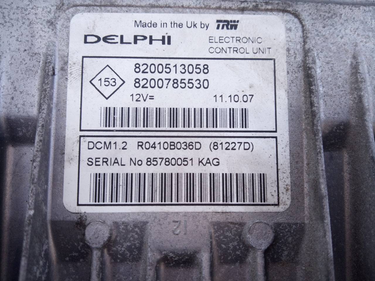 DACIA Logan 1 generation (2004-2012) Engine Control Unit ECU 8200513058,8200785530,E2-A1-38-4 18773521