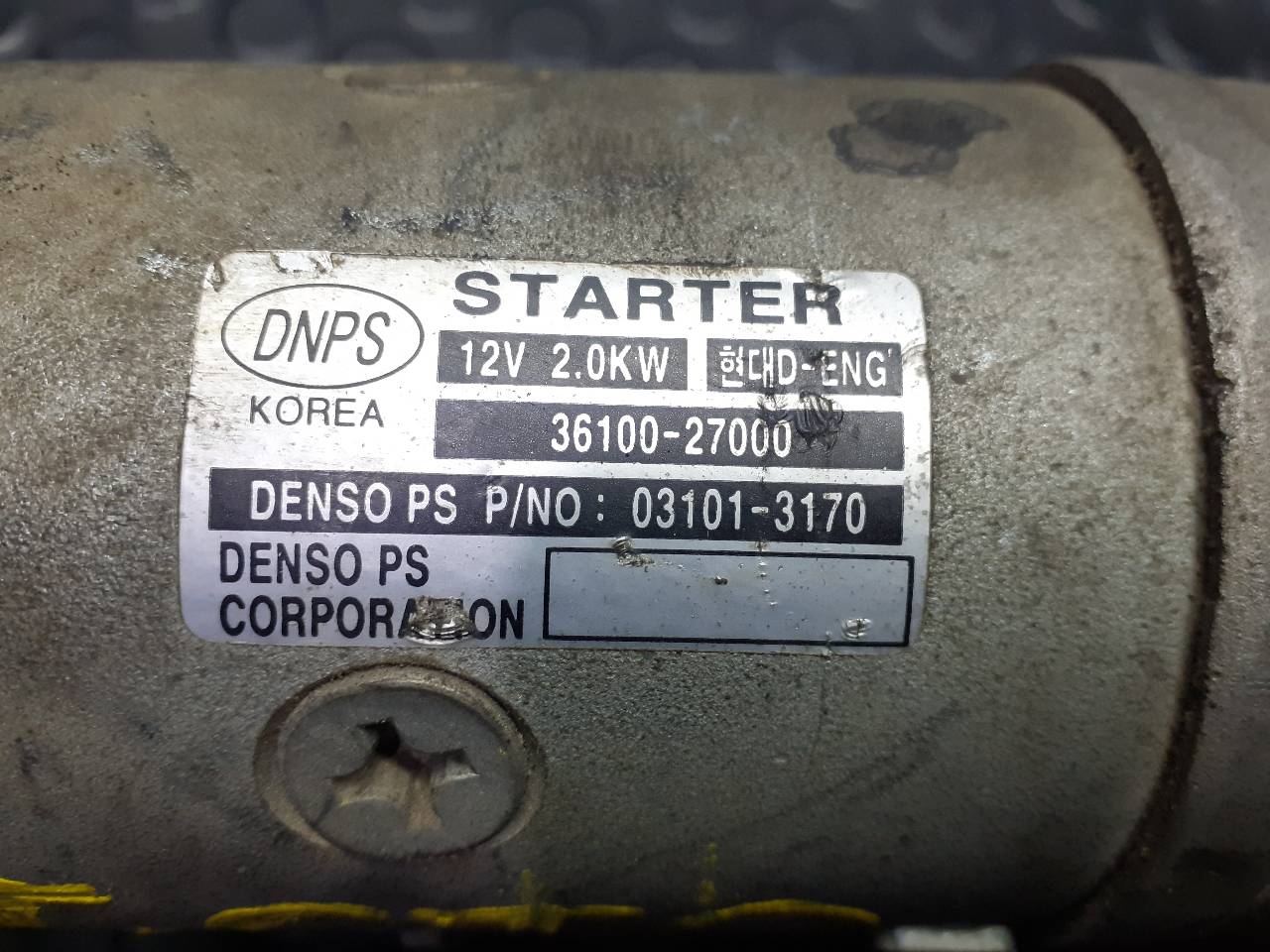 KIA Carens 2 generation (2002-2006) Starter Motor 3610027000, 031013170, P3-B8-3-5 18745540