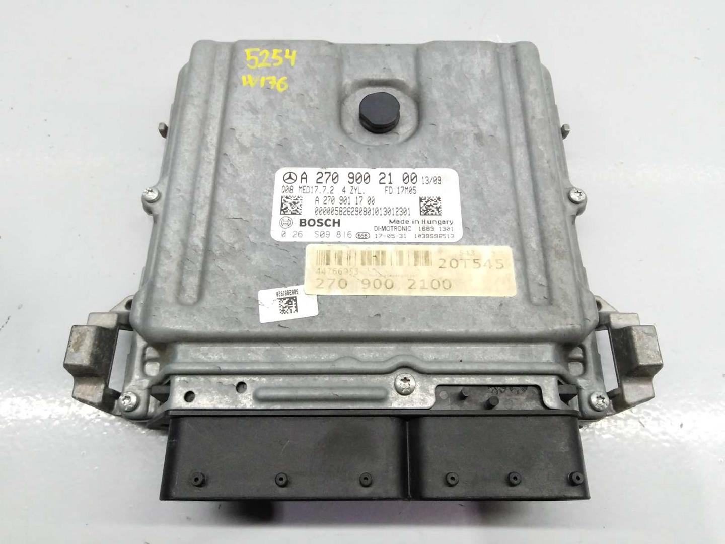 MERCEDES-BENZ A-Class W176 (2012-2018) Motorkontrolenhed ECU A2709002100,0261S09I16,E3-A1-3-6 18411627