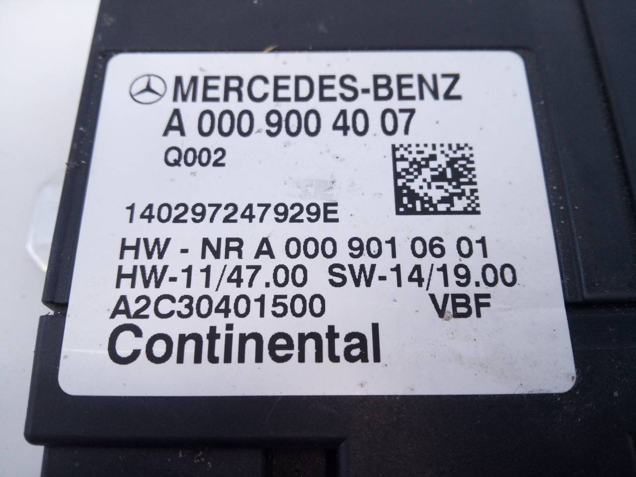 MERCEDES-BENZ C-Class W205/S205/C205 (2014-2023) Other Control Units A0009004007, A2C30401500, E3-A1-2-2 18776890