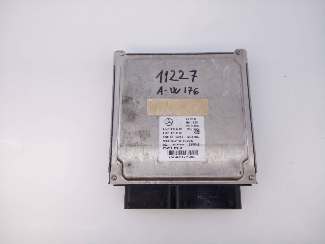 MERCEDES-BENZ A-Class W176 (2012-2018) Engine Control Unit ECU A6519011102, A6519009702, E3-A1-5-2 21821267