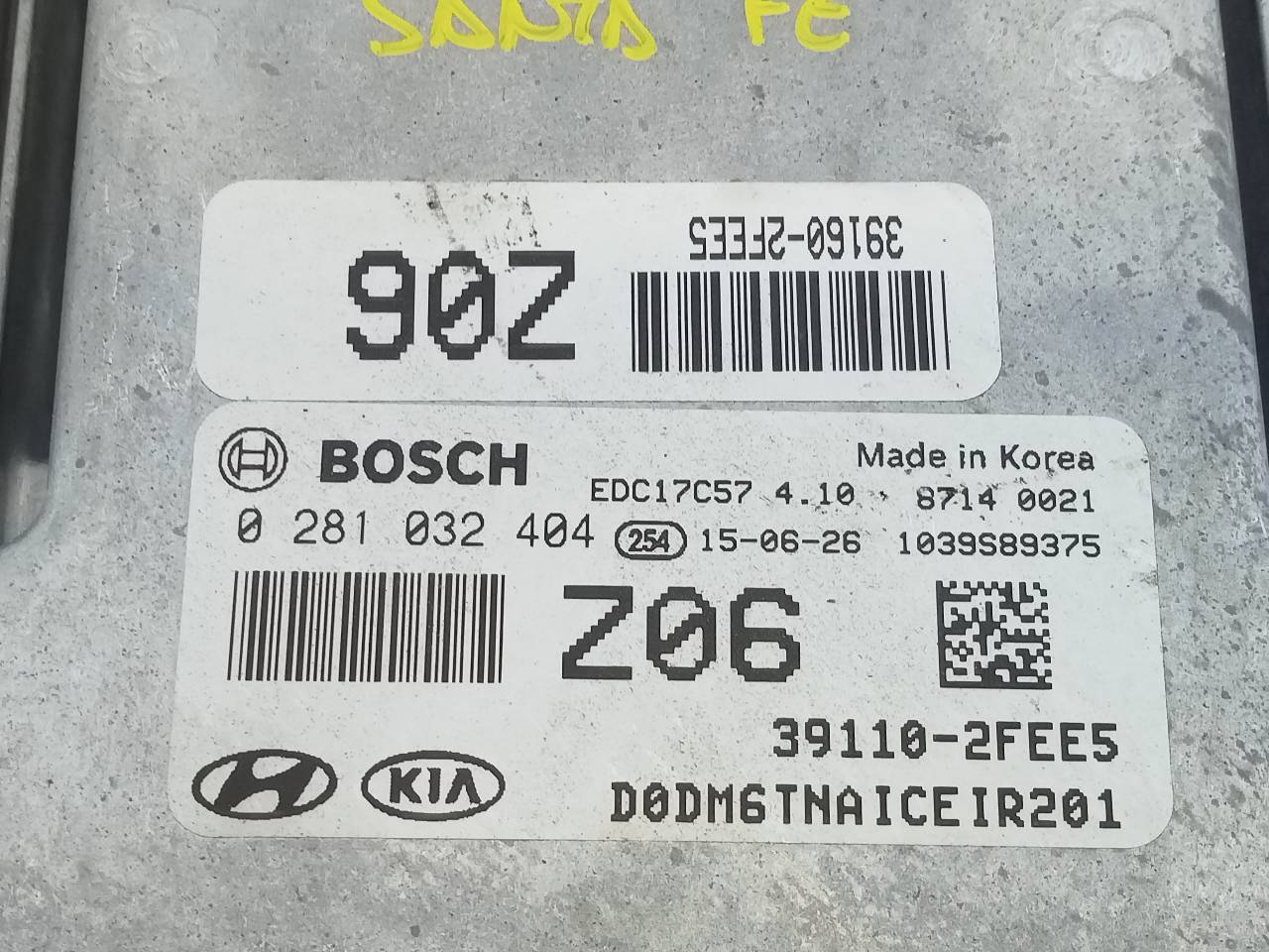 HYUNDAI Santa Fe DM (2012-2020) Motora vadības bloks 391102FEE5+0281032404,E3-A3-45-2 26272764