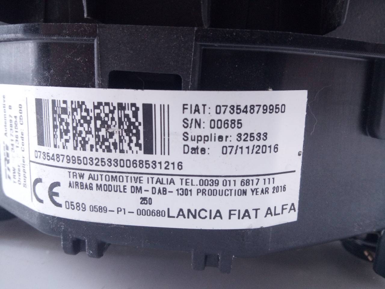 FIAT Ducato Kiti valdymo blokai 07354879950, E2-B2-55-1 20962203