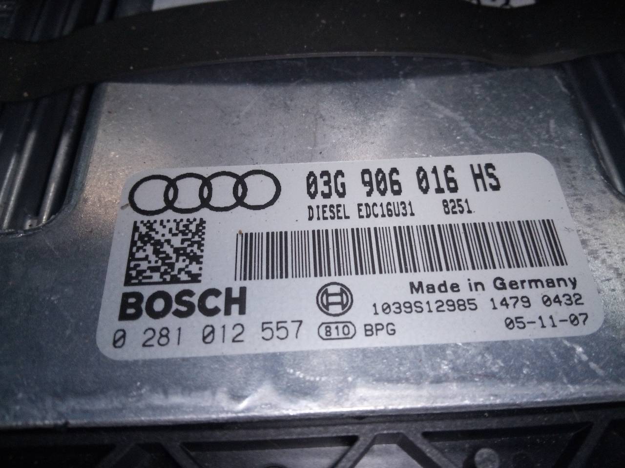 AUDI A6 C6/4F (2004-2011) Μονάδα ελέγχου κινητήρα ECU 03G906016HS 18679992