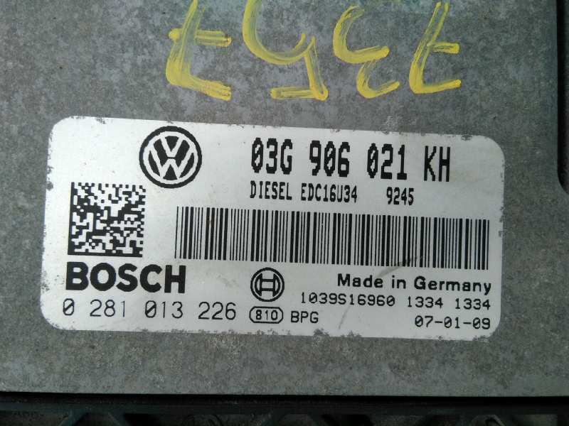 VOLKSWAGEN Golf 5 generation (2003-2009) Engine Control Unit ECU 03G906021KH, E2-A1-8-8 18583804