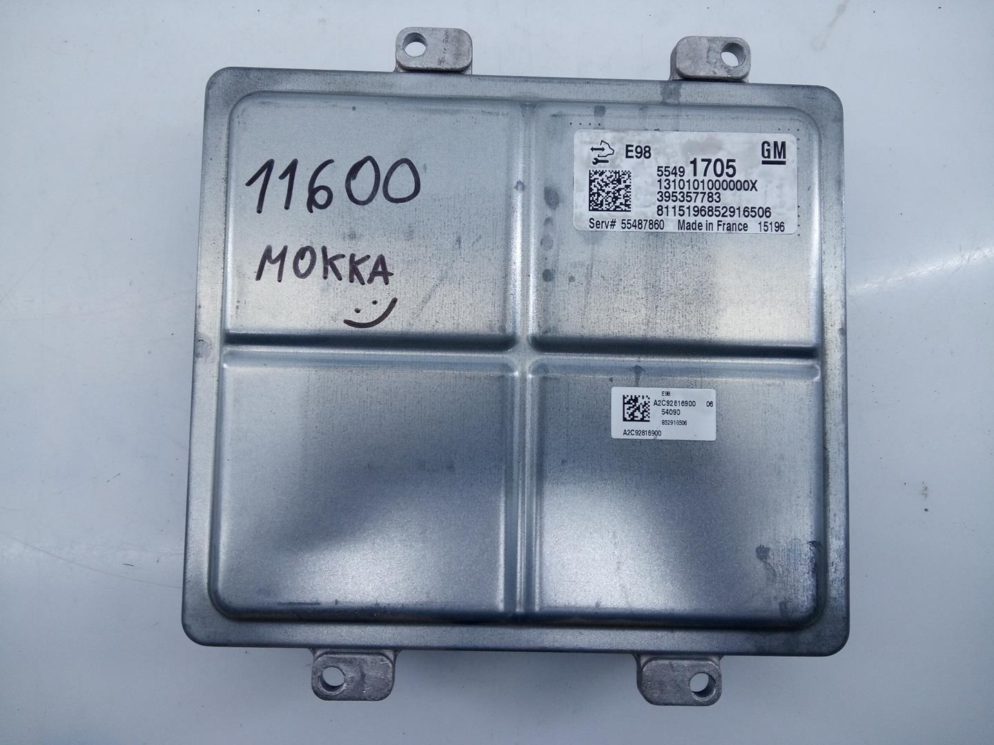 OPEL Mokka 1 generation (2012-2015) Variklio kompiuteris 55491705,395357783,E3-A5-26-1 21118592