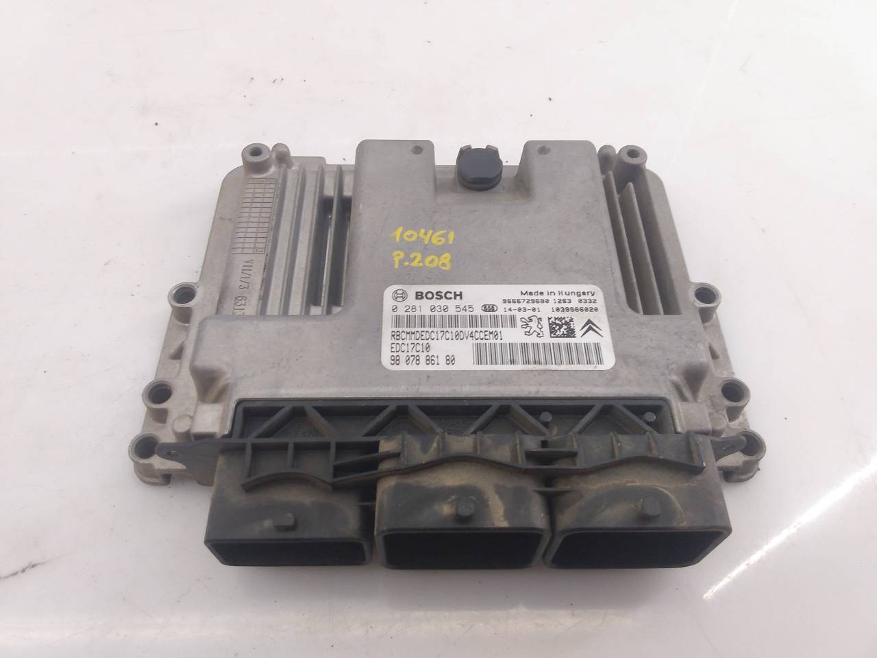 PEUGEOT 208 Peugeot 208 (2012-2015) Engine Control Unit ECU 9807886180, 0281030545, E3-A2-10-1 21793658