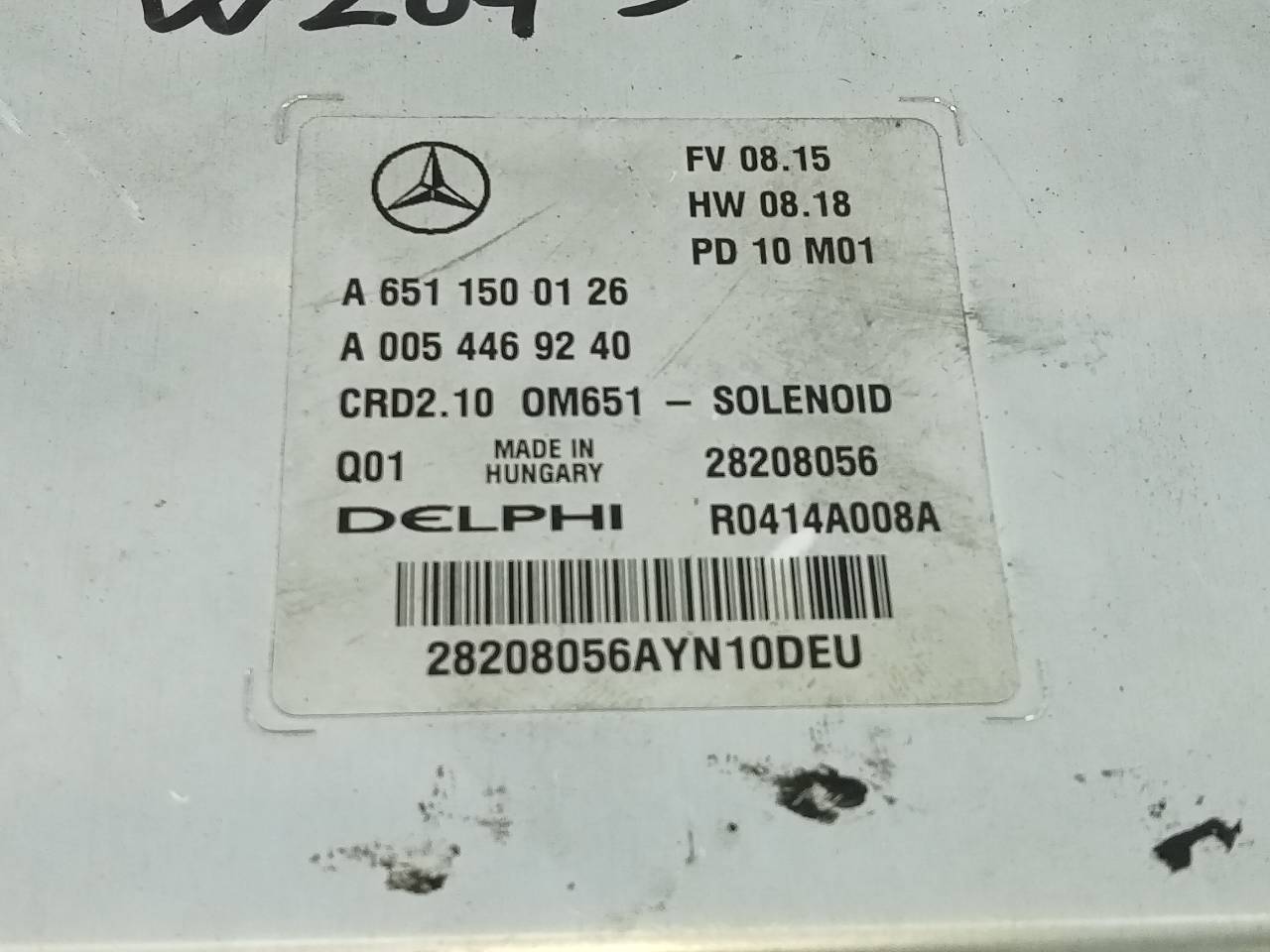 MERCEDES-BENZ C-Class W204/S204/C204 (2004-2015) Engine Control Unit ECU A6511500126,E3-A1-2-2 23754738