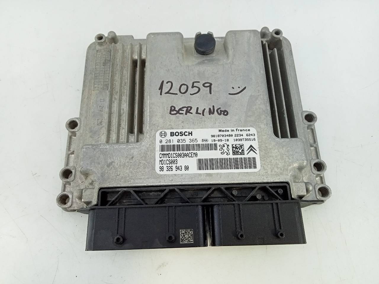 CITROËN Berlingo 1 generation (1996-2012) Motorkontrolenhed ECU 9832694380,0281035365,E3-B2-25-3 26269512