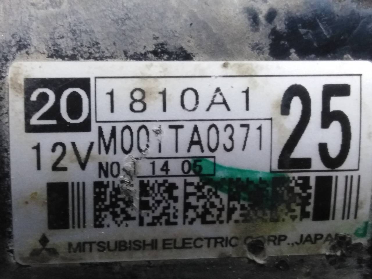 MITSUBISHI ASX 1 generation (2010-2020) Starter auto 1810A1, M001TA0371, P3-B8-5-2 18727615