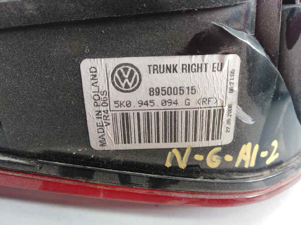 CHEVROLET Golf 6 generation (2008-2015) Right Side Tailgate Taillight 5K0945094,E1-B6-13-3 18343326