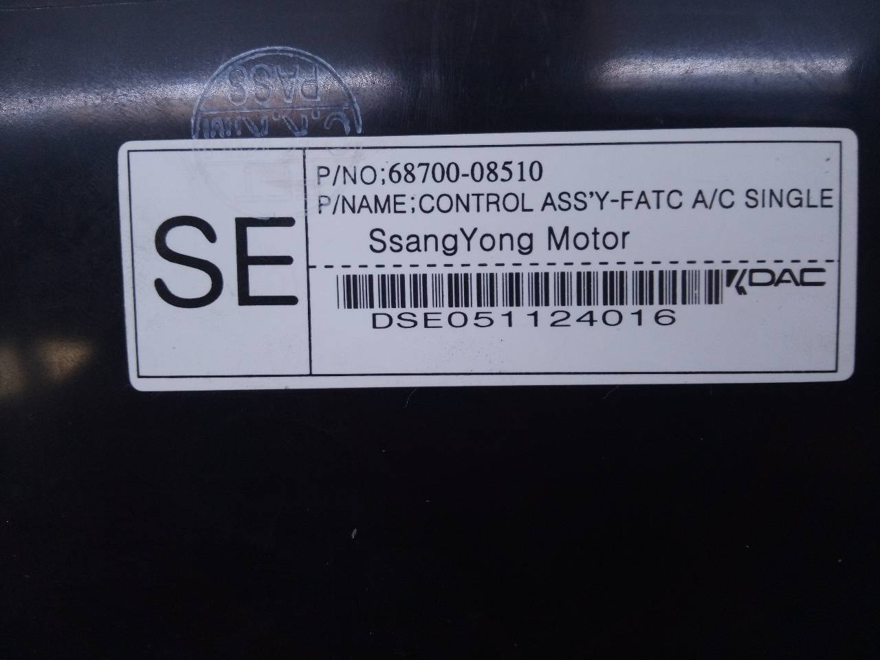 SSANGYONG Rexton Y200 (2001-2007) Climate  Control Unit 6870008510, E3-A3-18-4 18753843