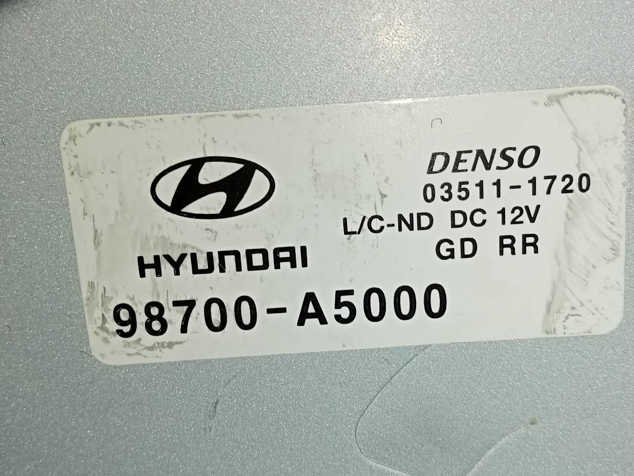 HYUNDAI i30 GD (2 generation) (2012-2017) Motoraș ștergător geam haion 98700A5000 21673429