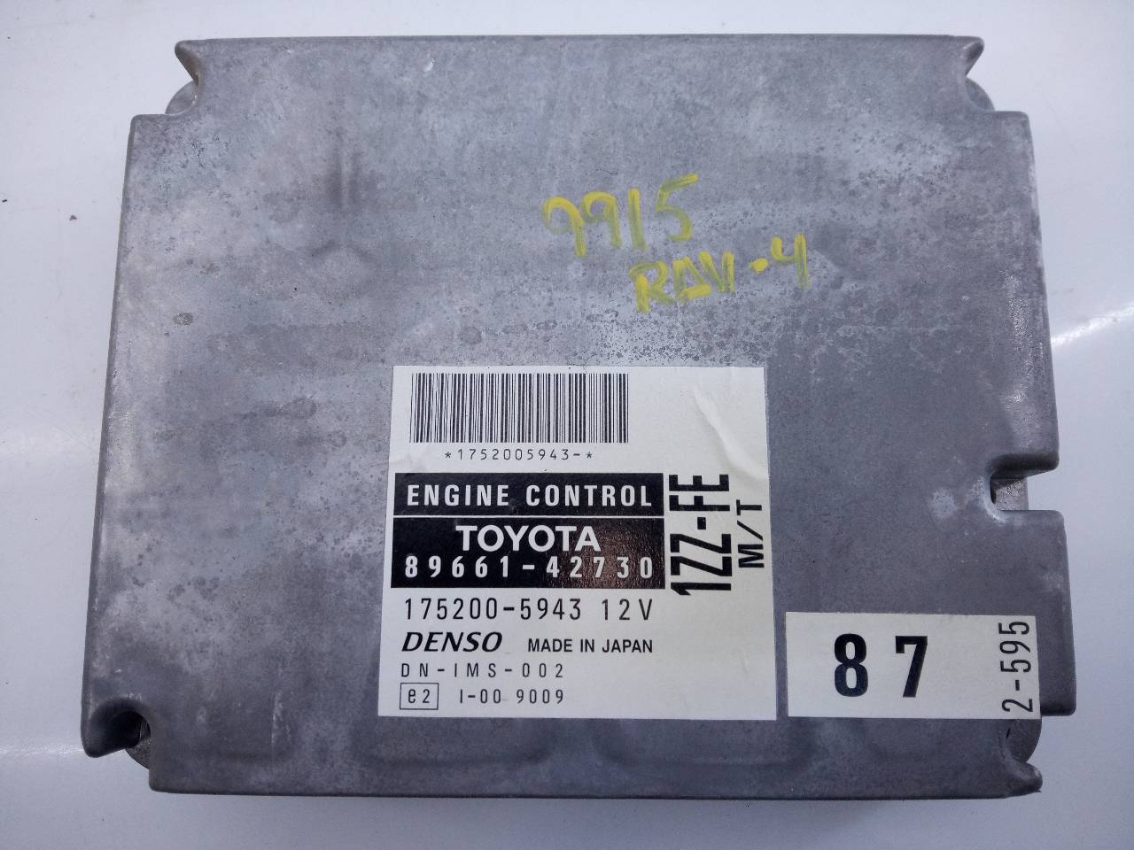 VOLVO RAV4 2 generation (XA20) (2000-2006) Motorkontrollenhet ECU 8966142730, E3-B2-18-1 18778293