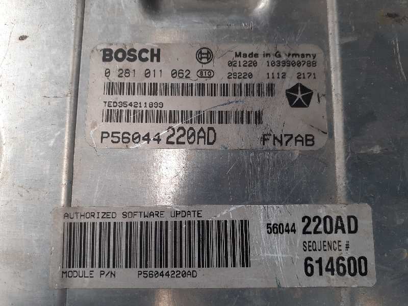 JEEP Cherokee 3 generation (KJ)  (2005-2007) Motora vadības bloks 0281011062, 292201122171, E3-B6-21-2 18607299