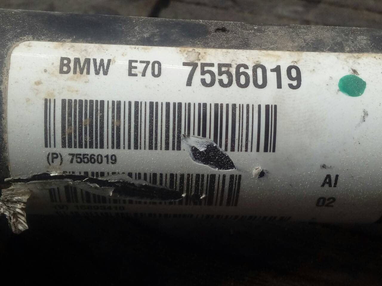 BMW X6 E71/E72 (2008-2012) Priekinė kardano dalis 7556019, P1-A6-31 18689625