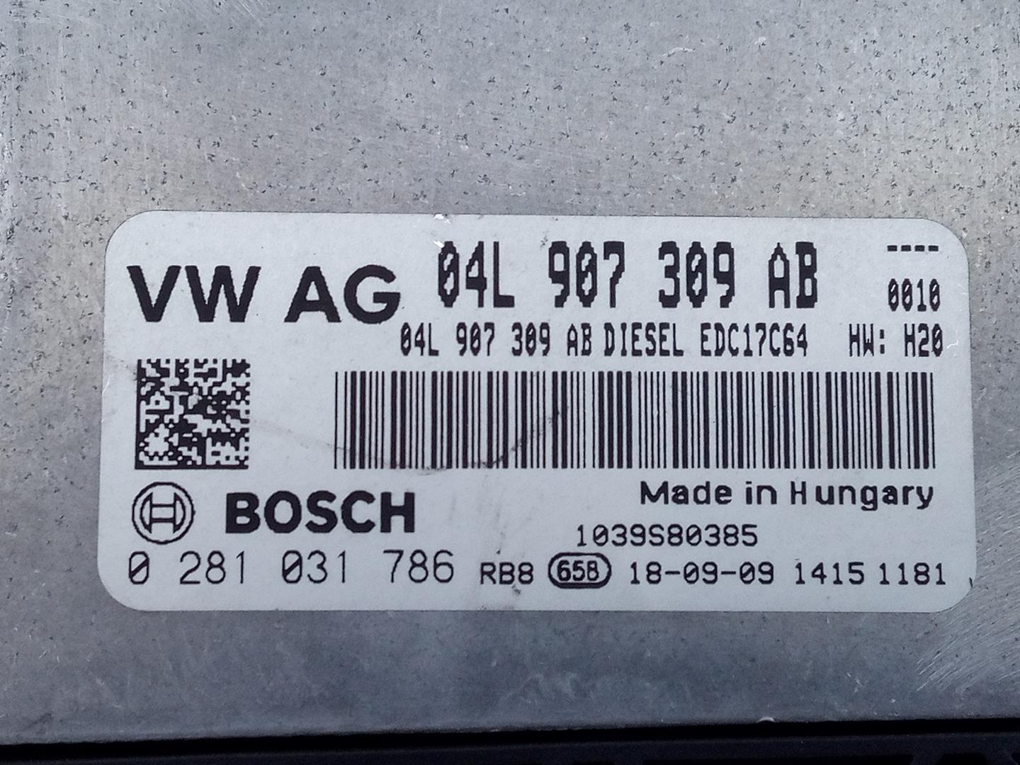 VOLKSWAGEN Caddy 4 generation (2015-2020) Unitate de control motor 04L907309AB, 0281031786, E2-A1-15-1 21659391