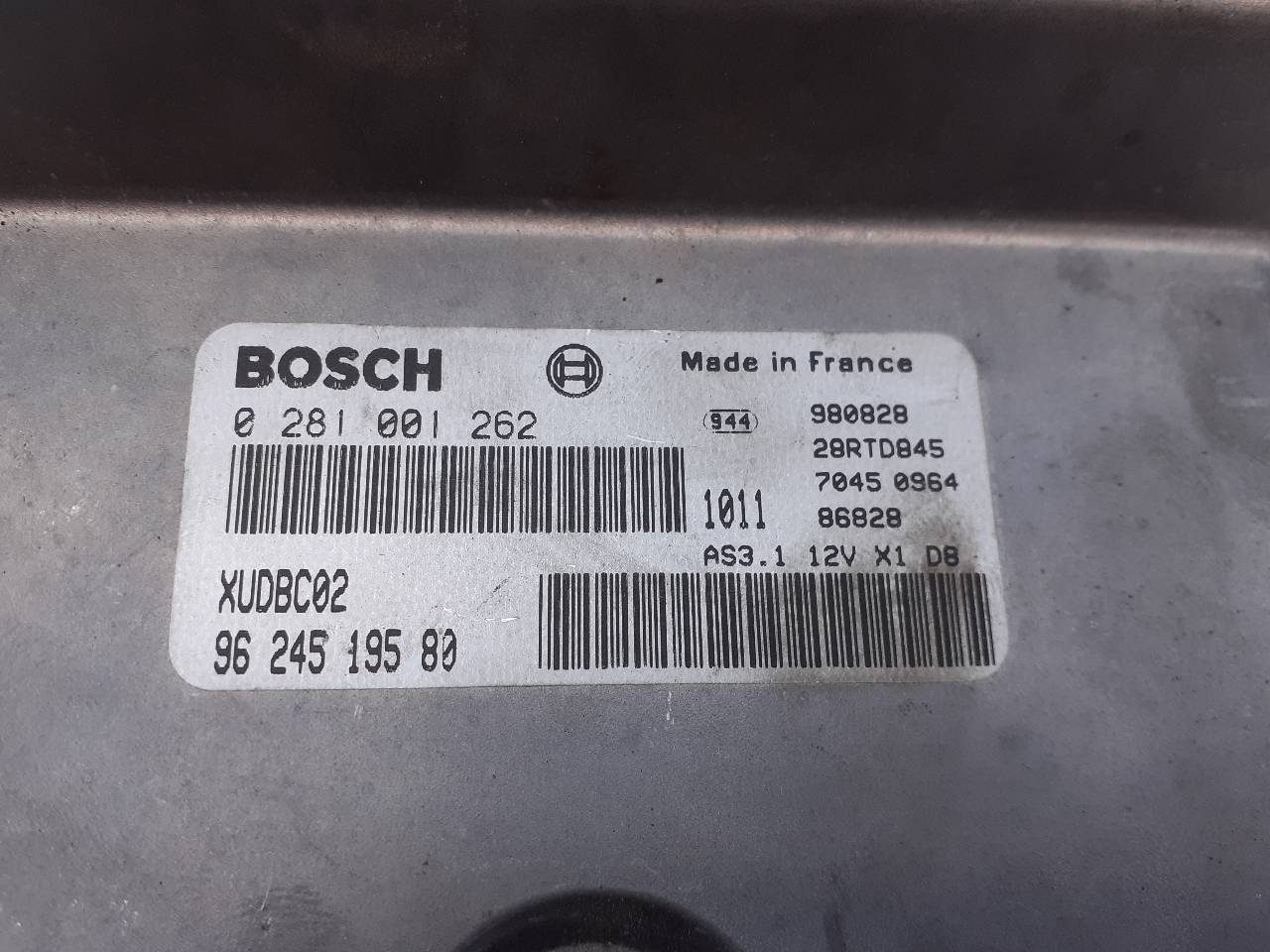 PEUGEOT 406 1 generation (1995-2004) Motorkontrollenhet ECU 0281001262,9624519580,E3-B2-18-1 18735762