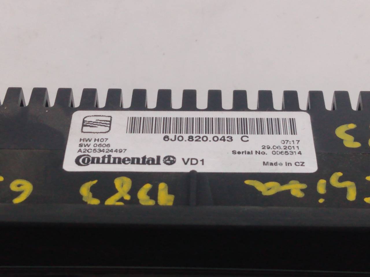 SEAT Ibiza 4 generation (2008-2017) Unitate de control al climei 6J0820043C, E2-A1-30-7 18764900