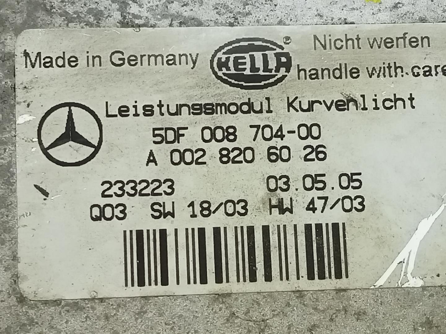 MERCEDES-BENZ CLS-Class C219 (2004-2010) Xenon-lámpa vezérlőegysége A0028206026,5DF00870400,E3-A1-4-1 20967958