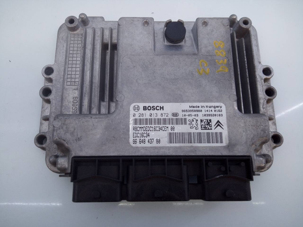 CITROËN C3 2 generation (2009-2016) Блок за управление на двигателя ECU 9664843780,0281013872,E3-B2-50-4 18713511