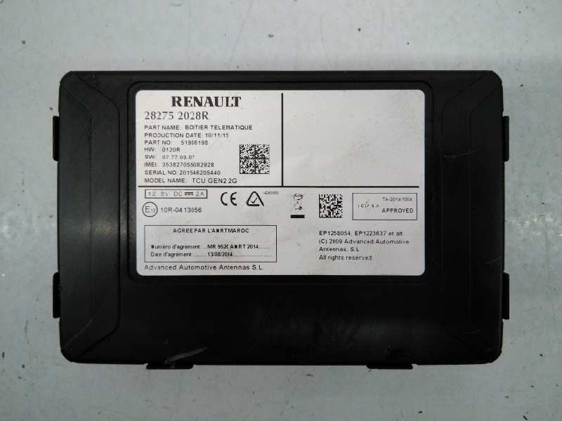 RENAULT Kadjar 1 generation (2015-2024) Other Control Units 282752028R, E2-A1-43-7 18563382