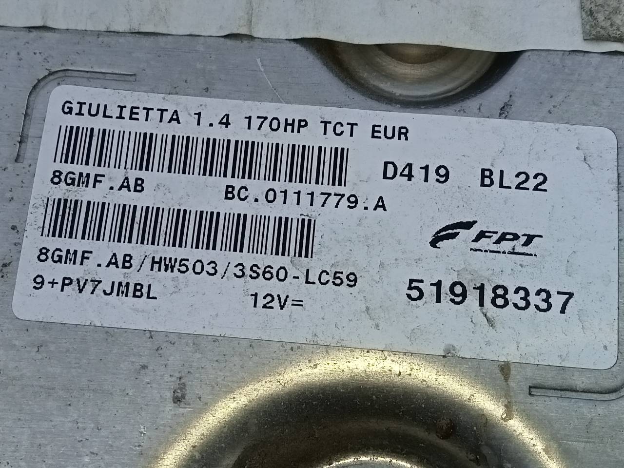 ALFA ROMEO Giulietta 940 (2010-2020) Блок управления двигателем 51918337, E3-A4-17-4 18770302