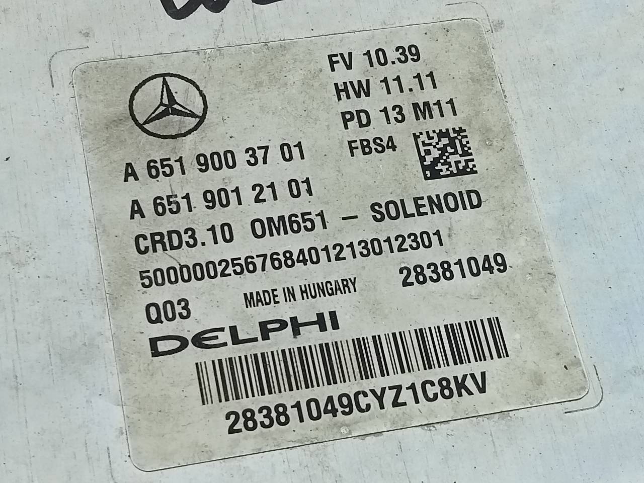 MERCEDES-BENZ E-Class W212/S212/C207/A207 (2009-2016) Блок управления двигателем A6519003701,A6519012101,E3-A1-12-2 24096326