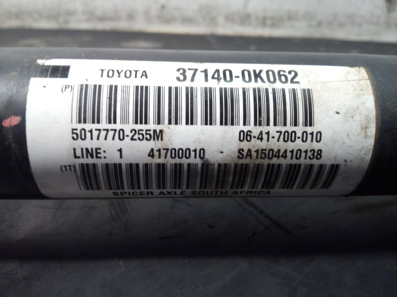 TOYOTA Hilux 7 generation (2005-2015) Kardanaxel främre del 371400K062, SA1504410138, P1-B6-13 24454853