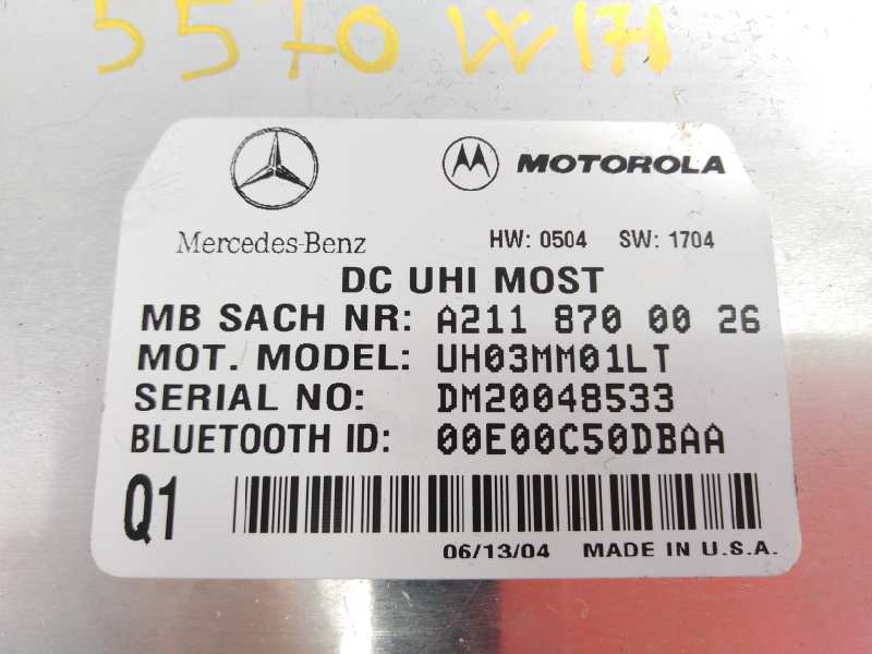 CHRYSLER SLK-Class R171 (2004-2011) Muut ohjausyksiköt E3-A1-4-2,A2118700026 18428832