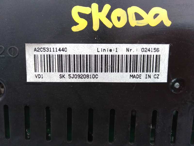 SKODA Roomster 5J  (2010-2015) Speedometer 5J0920810C, E2-A1-3-7 18405849