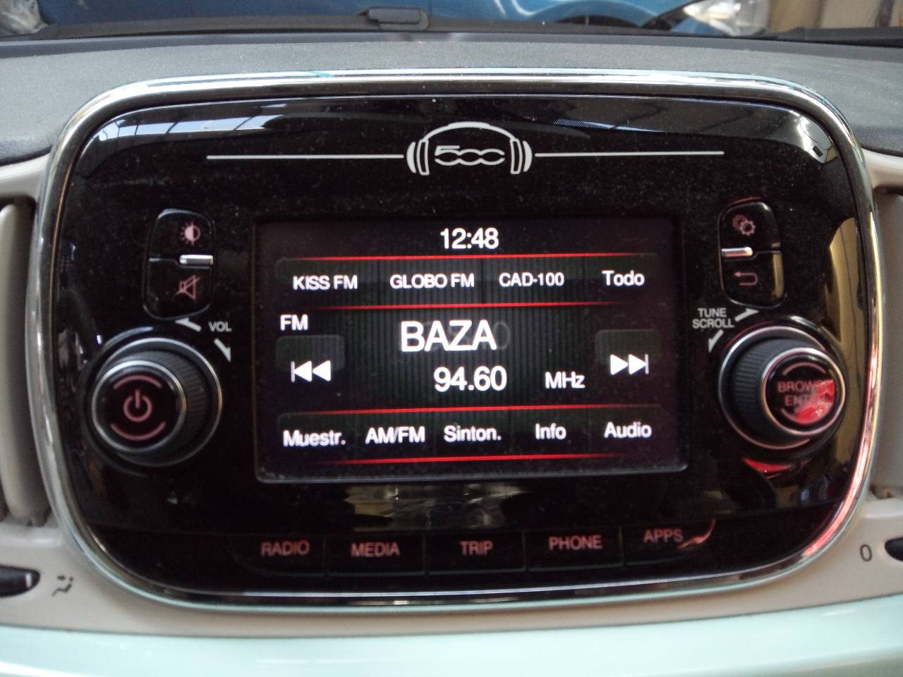 FIAT 500 2 generation (2008-2024) Muzikos grotuvas be navigacijos 07356535980, E3-A4-24-3 24039175