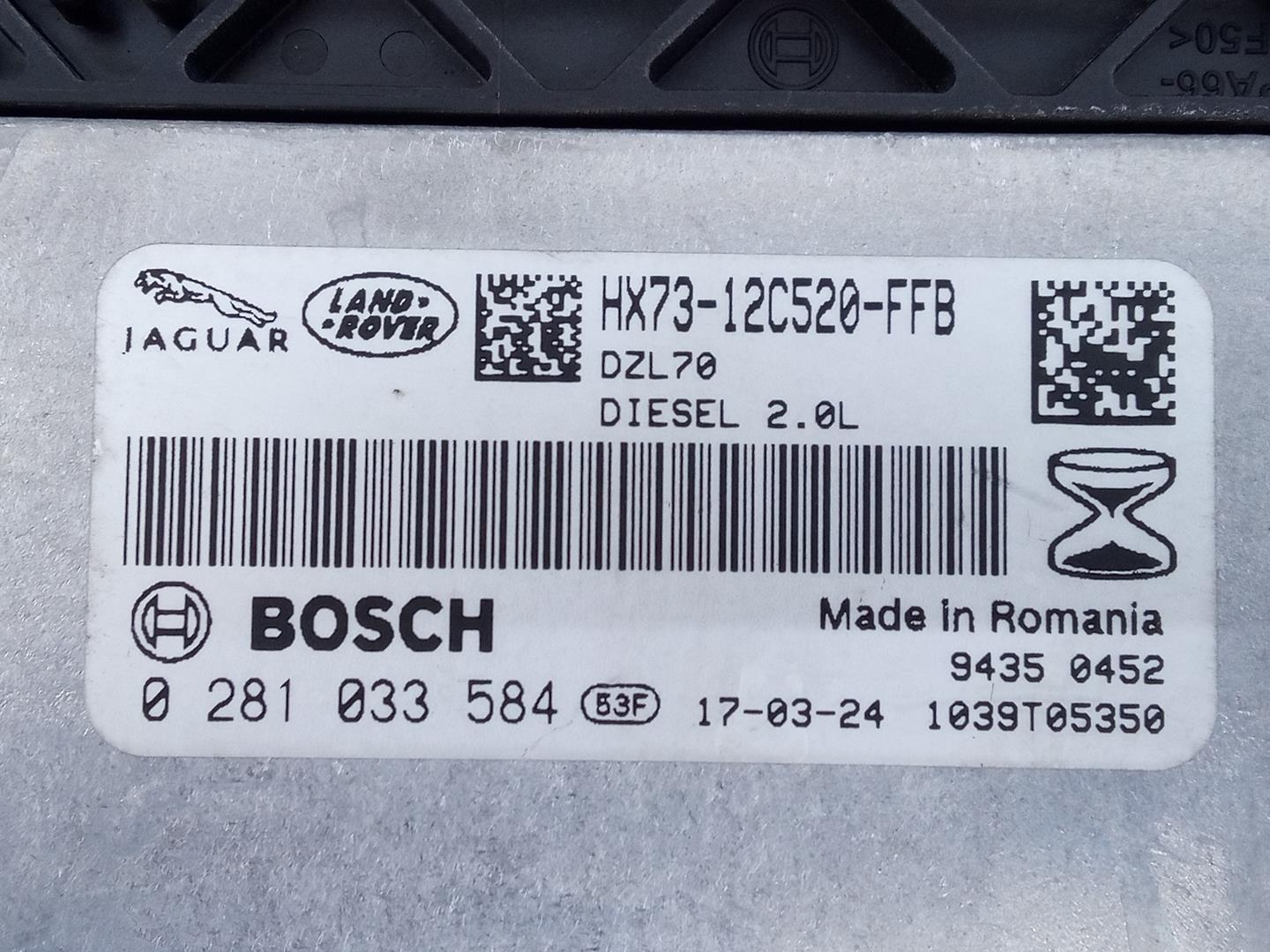 LAND ROVER Range Rover Evoque L538 (1 gen) (2011-2020) Engine Control Unit ECU HX7312C520FFB,0281033584,E3-B3-18-4 21828244