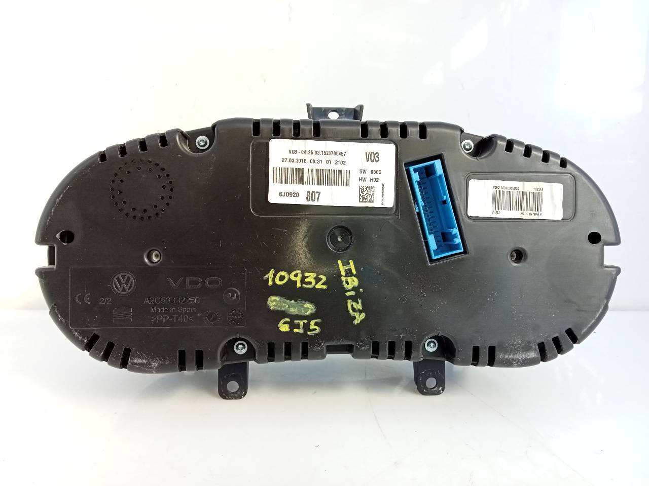 SEAT Cordoba 2 generation (1999-2009) Speedometer 6J0920807, A2C92356000, E2-A1-33-7 21800868