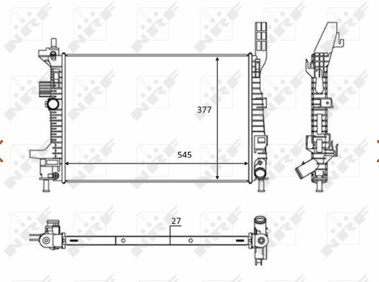 FORD Focus 3 generation (2011-2020) Охлаждающий радиатор 58284,T1-6-A7-1,T1-6-A7-1 26270026